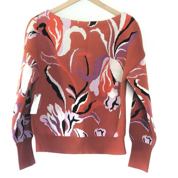 NWT Maeve Boat Neck Printed Sweater - Large - Picture 6 of 7